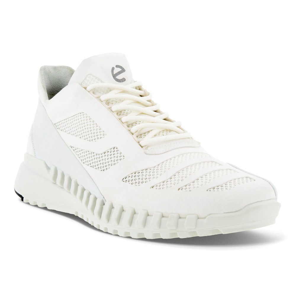 ECCO Mens Sneakers White - Zipflex Low Tex - OZH-639127